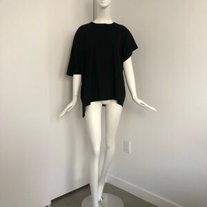 Jil Sander Black Asymmetric T-Shirt